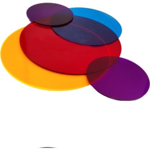 1 Pcs of Colorful Acrylic Disc, Laser Color Reflective and Color Changing Advertising Decoration Wedding Plexiglass Rainbow Box