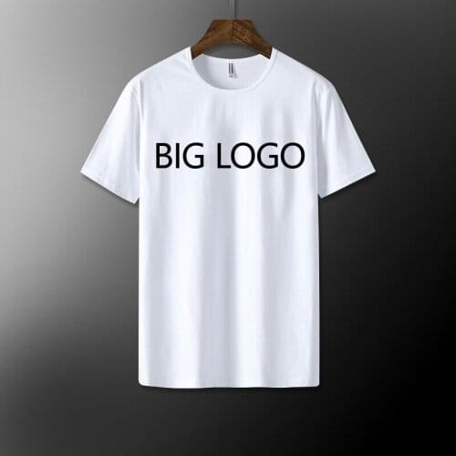 Add Logos T shirt Men Cotton Summer New Cool Short Sleeve Pure Tee Shirts T-shirt Mens Pullover Tops Casual Solid Clothes 03