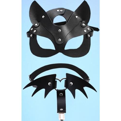 Personality Sexy Mask and Nightclub Stage Party Wedding Little Devil Angel Wings Extensible Adjustable Garter Clamp