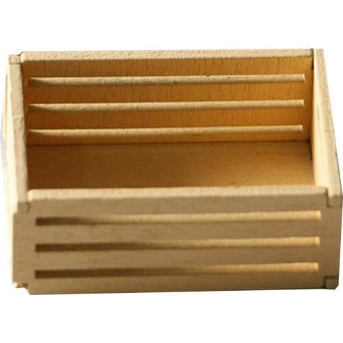 Dollhouse Box Eco-friendly Vivid Wood 1:12 Dollhouse Mini Fruit Basket for Kids DollHouse Toy Craft DIY Embellishment Accessorie