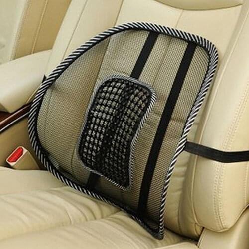 Car Seat Office Chair Massage Back Lumbar Support Mesh Ventilate Cushion Pad Black Mesh Back Lumbar Cushion for Car Driver