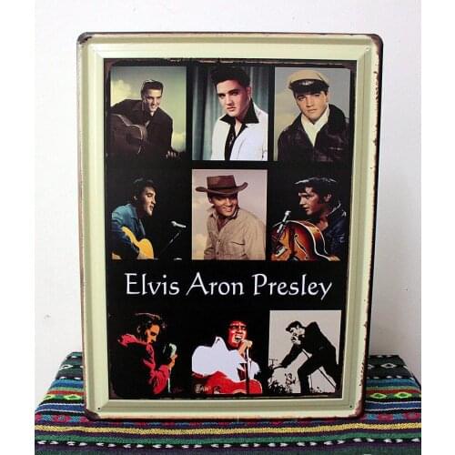 30pcs/lot Metal Sign shabby chic Elvis Presley Metal Paintings Art decoration Home Bar Vintage Metal Tin Signs N-83