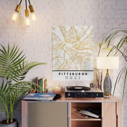 Modular Hd Prints Pictures Paintings Pennsylvania Home Decoration Canvas City Map Poster Wall Artwork For Living Room No Frame