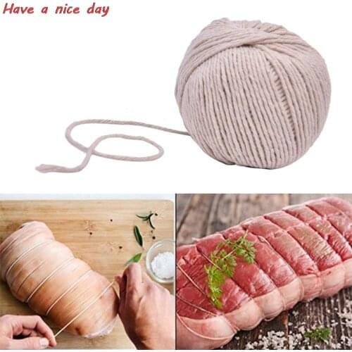 New 75m Cooking Tools Butchers Cotton Twine Meat Prep Trussing Turkey Barbecue Strings Meat Sausage Tie Rope Cord