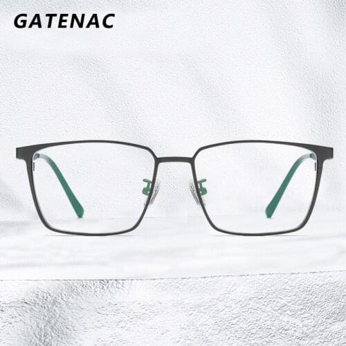 Luxury Pure Titanium Glasses Frame Men 2021 New Retro Square Business Prescription Eyeglasses Frame Male Myopia Optical Eyewear