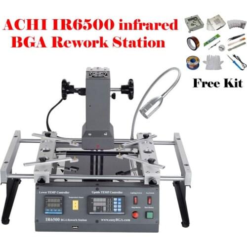 BGA ACHI IR6500 Rework Station Infrared BGA Soldering Rework Station for Motherboard Chip PCB Refurbished Repair System