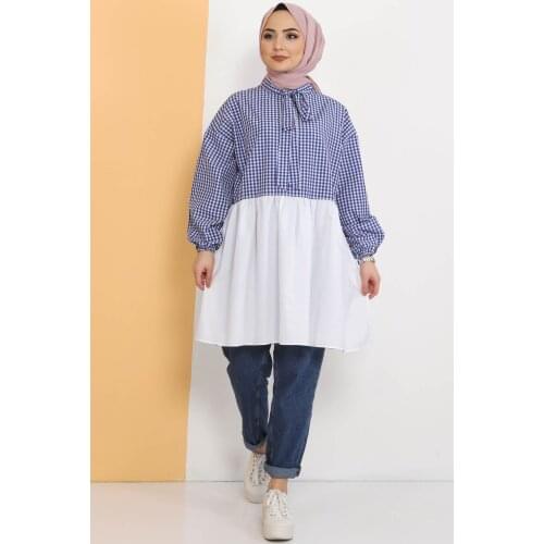 Pöti Kare Tunik TSD2057 Mavi