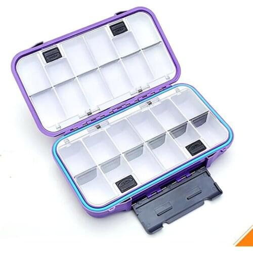 24 Compartment Fishing Lures Tackle Hooks Baits Storage Plastic Box Outdoors