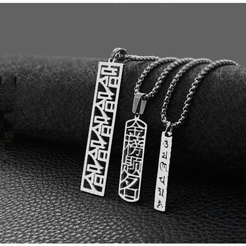 Fashion digital men and women hiphop pendant titanium steel necklace pendant accessories hot sale