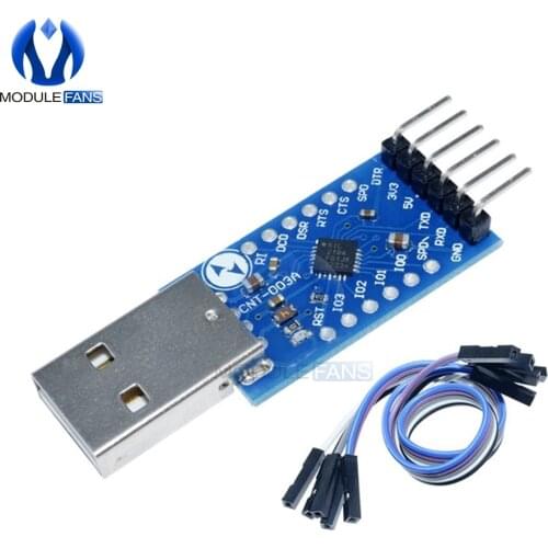 USB 2.0 to TTL UART 6PIN Module Serial Converter CP2104 STC PRGMR Replace CP2102 With Dupont Cables
