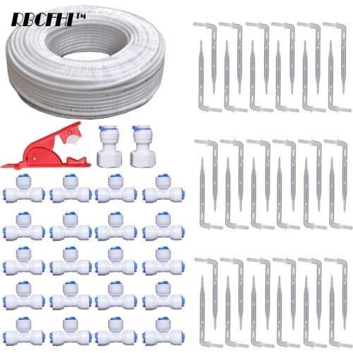 RBCFHI 5-60M 1/4'' PE Micro Tubing Drip Irrigation Kit Garden Watering Drop System Arrow Dripper Potted Distribution Indoor Kit