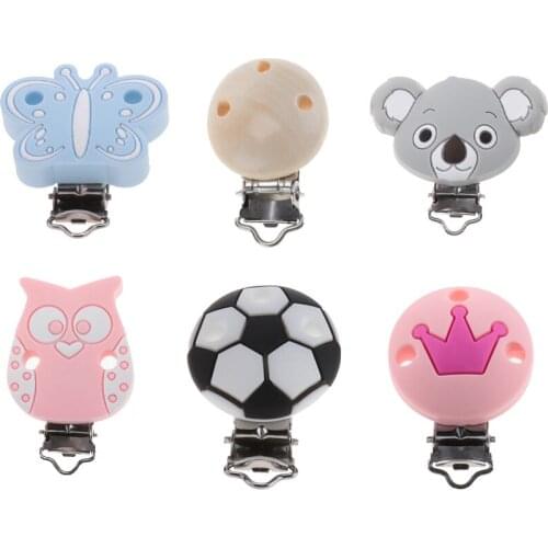1pcs Silicone Clips Babies Nipple Holder Pacifier Clip Teether Pacifier Personalized Pacifiers For Babies BPA Free Mix Color