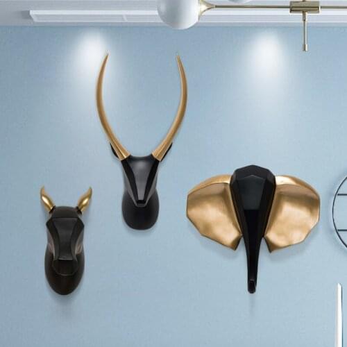 Nordic American Affordable Luxury Style Living Room Entrance Background Wall Decorative Wall Creative Fortune Deer