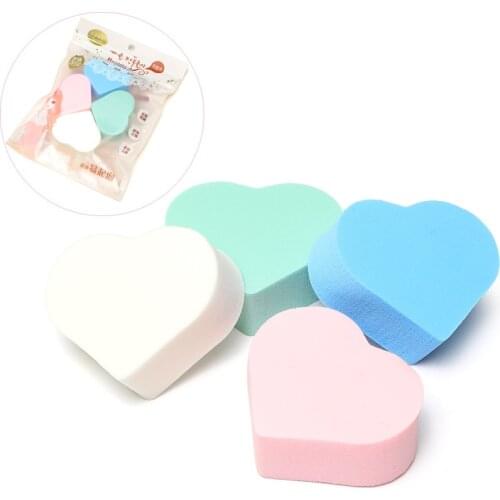Heart Shape Makeup Powder Puff Sponge Foundation Finishing Soft Cosmetic Blender