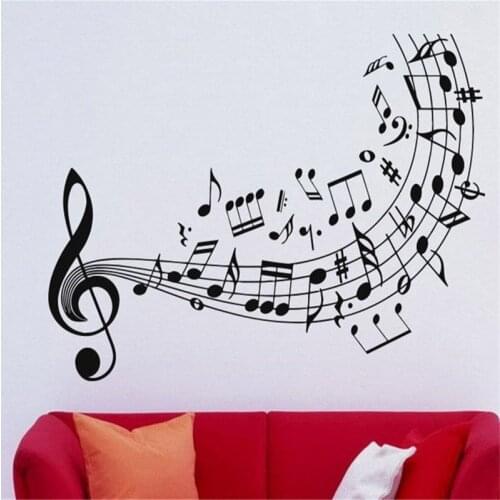 T06066 Music Notes Treble Clef Art Decor Quality Music Wall Decal Vinyl Sticker Home Decoration Wall Mural Vinyl Art Wall Paper