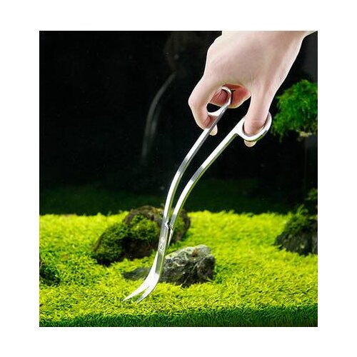 10'' Aquatic Aquarium waterweed tool Stainless Clipper scissor curved Wave grass tesoura cleaning Steel tijera Plant Tank water