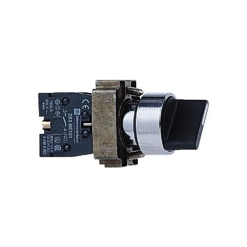 XB2BD53 XB2BD53C = ZB2BZ103C + ZB2BD5C Black selector switch Ø 22 handle 3 positions - 2NO