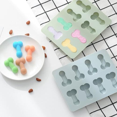 Funny penis cake silicone mold chocolate fudge ice tray mold DIY handmade soap mold male birthday cake spoof decoration tool