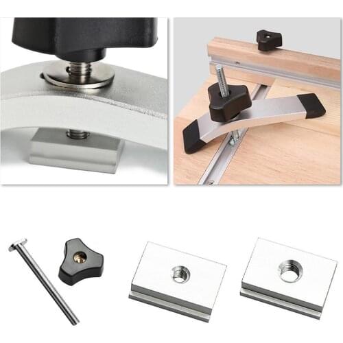 1pc Hand Slide Block Quick Acting Accessories T-tracks Down Screw T-slot Tools Knob Clamps Metal Hold For Woodworking Durab B8C5