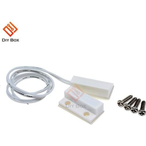 10Pair White MC-38 MC38 Wired Door Window Sensor Magnetic Switch Home Alarm System ABS With Screws