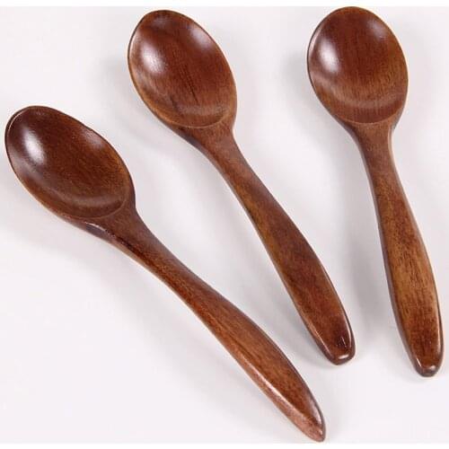 100pcs/lot High Quality Natural Wood Spoon Eco-Friendly Tableware Dining Soup Tea Honey Coffee Spoon Kitchen Accessories LX0567