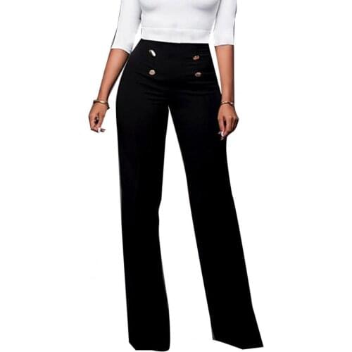 50%HOTTrousers Loose Slim-fit Solid Color Women Wide Leg Pants for Casual
