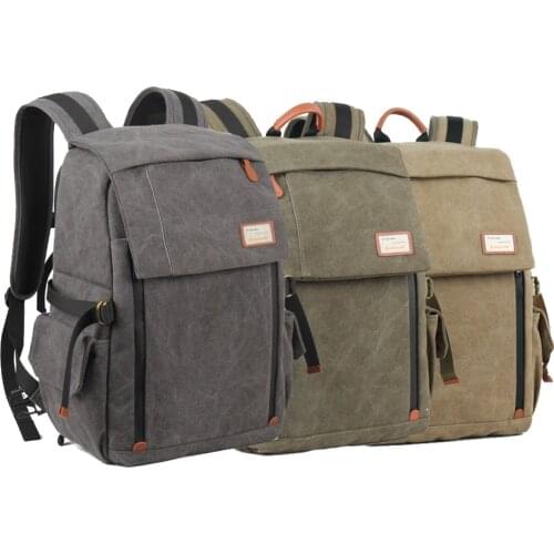Besnfoto BFU-1301 Backpacks Camera Bag Waterproof Canvas DSLR Fashion Camera Bags Case For Photography With Bag Case