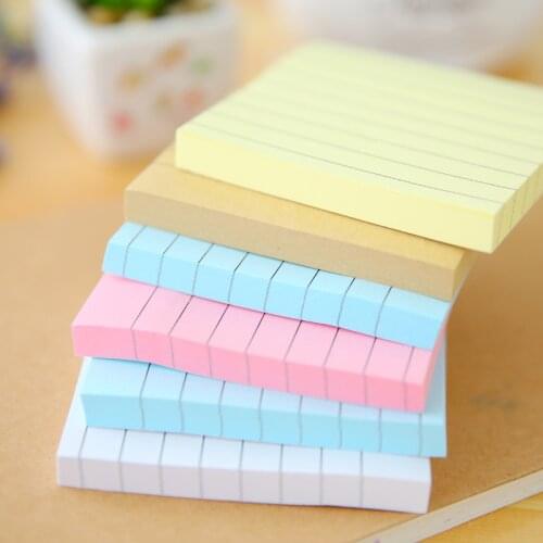 Memo pad Simplified kraft paper horizontal line urine sign, candy, color, square message, N times, post stickers School Supplies