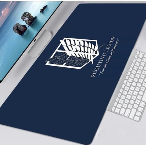 Large Mouse Pad Attack on Titan Mousepads Kawaii Gaming Accessories Mouse Mat Keyboards Mat Podkladka Pod Mysz Tappetino Mouse