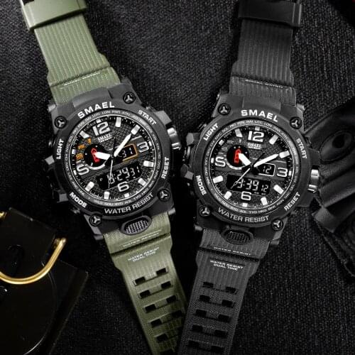 SMAEL Mens Watches Top Brand Luxury resin Quartz LED Digital Watch Men Casual Waterproof Sport Wristwatch Man Relogio Masculino