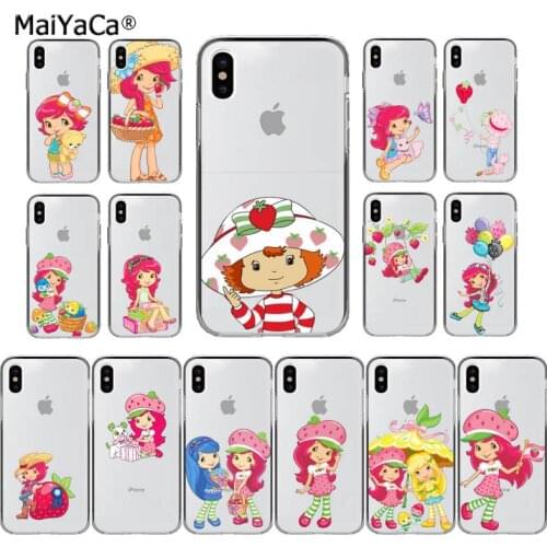MaiYaCa Cartoon Strawberry Shortcake and Dora Coque Phone Case for iphone SE 2020 11 pro XS MAX 8 7 6 6S Plus X 5 5S SE XR cover