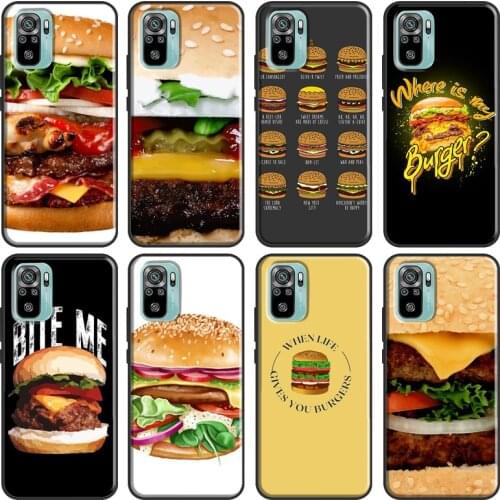 Gourmet Burger Case For Xiaomi Redmi Note 10 Pro 8 7 K40 8T 9S 9C 9A 8A 7A 9T Note 9 8 Pro Phone Cover