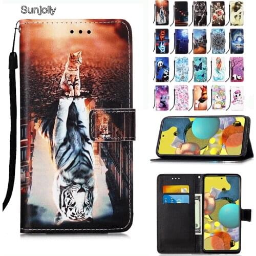 Sunjolly PU Leather Case for Huawei P40 Pro Plus P40 Lite E Y7P Honor 9X Pro NOVA 7 Pro 7 5G 7 SE Wallet Phone Case Cover coque