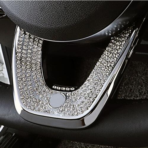 For Mercedes Benz GLA Class GLA200 GLA220 GLA250 2020 2021 Car Steering Wheel Refit Diamond Trim Crystal Sticker Decoration