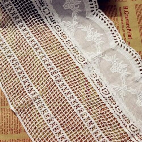 Two Sizes Cotton Cloth Three-dimensional Embroidery Water-soluble Skirt Lace Fabric Handmade DIY Sewing Accessories 3Yds/lot