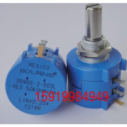 Imported 2W precision multi-turn potentiometer adjustable resistance 3590S-2-503L 50k switch