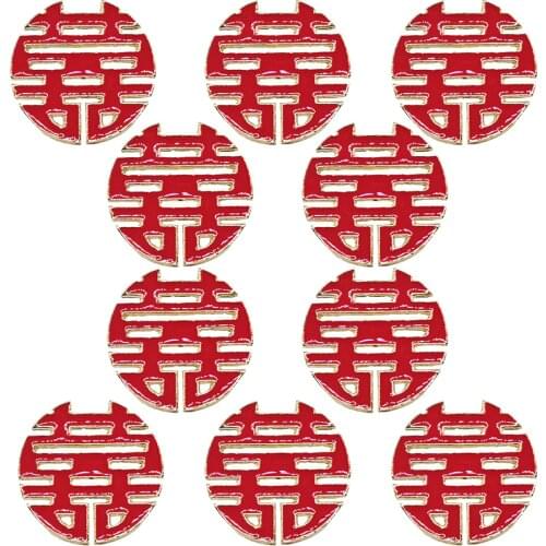 10pcs Creative Red Wedding Brooches Vintage Enamel Pin Backpack Lapel Pins Metal Clothes Badges Jewelry Decoration Accessories