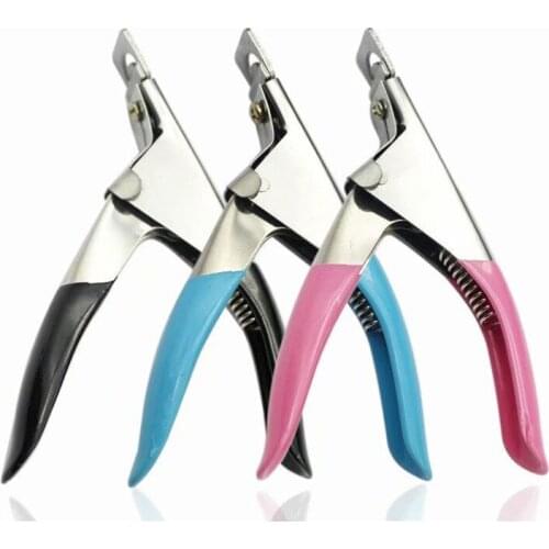 Professional Nail Art Clipper Cutter UV Gel False Nail Tips Edge Cutters Stainless Steel U One Word Clippers Manicure Tool TH626