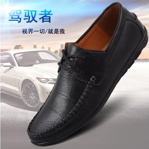 Summer para casual on slip black flat fashion male leather causal for breathable hombre 2020 wear sport sapato loafers leisure