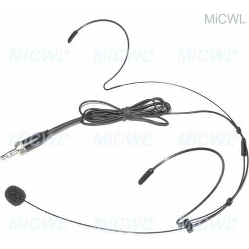 MiCWL SL HeadMic Black Headset Pro Microphone For Sennheiser G1 G3 G3 G4 Wireless BeltPack Transmitter 3.5mm Sterel Lock Screw