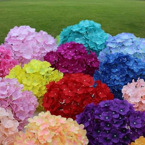 New Artificial Silk Hydrangea Flowers Heads Wedding Party Decorations Home Office Table Simulation Adornments big size 15-20cm