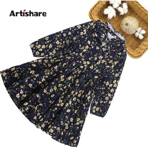 Dresses For Girls Floral Girls' Dresses Spring Autumn Kid Dress Casual Style Girls Costumes Kids 6 8 10 12 14