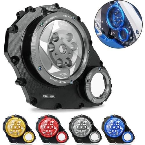 For SUZUKI GSXR600 GSXR750 CNC Racing Clear Clutch Cover & Spring Retainer R GSXR 600 750 2006-2020 2019 2018 2017 2016 2015