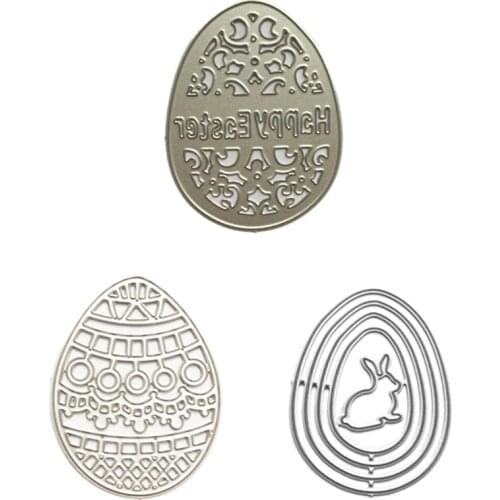 Happy Easter Egg/Egg Rabbit Metal Cutting Dies Stencil DIY Scrapbooking Photo Album Stamp Paper Card Embossing Crafts Decor