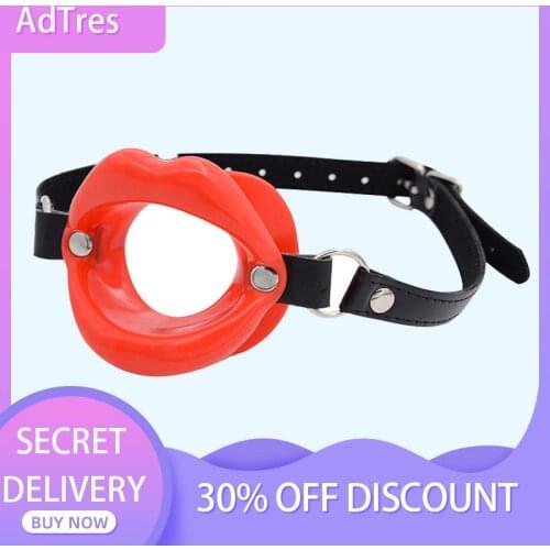 Oral Fixation Silicone O Ring Mouth Plug Open Gag Toys for Couples Sex Shop BDSM Bondage Restraint Lips Shape