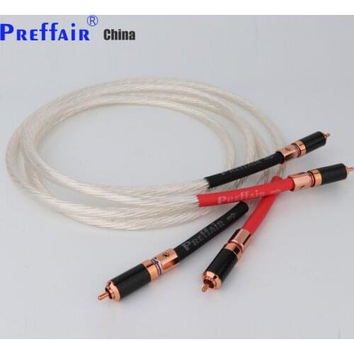 Odin Silver Plated Phono RCA Interconnect Audio Cable With Preffair Rose Gold Plated RCA Plug HIFI Audiophile
