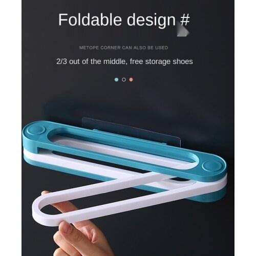 One change three fold slipper rack, bathroom shoe rack, toilet three in one wall mounted shoe rack
