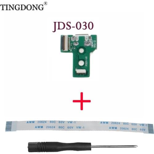 Circuit Board Slim USB Charging Plate Controller Socket Port JDS-030 12 Pin Power Cable Replacement Parts for Playstation 4 PS4