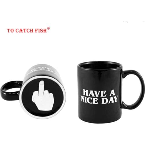 Creative ceramic Coffee Mug Middle Finger Funny Cup for Coffee Milk Tea Cups,Ceramic Coffee Porcelain Tea Cup Nice Gifts