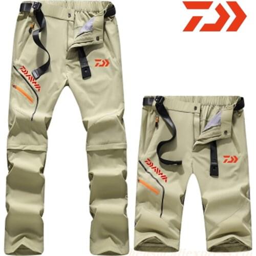 Dawa Windproof Summer Outdoor Hiking Pants Removable Detachable Anti-UV Quick Dry Fishing Pants Breathable Stretch Sports Pants